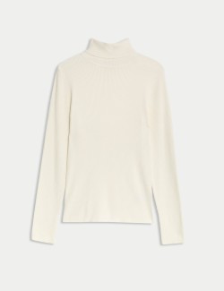 Ribbed Roll Neck Jumper