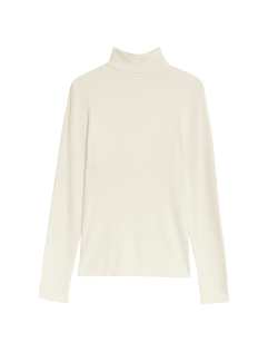 Ribbed Roll Neck Jumper