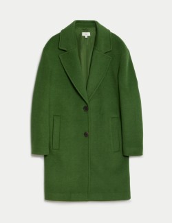 Twill Single Breasted Relaxed Coat