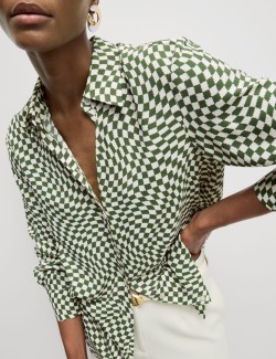 Printed Collared Blouse