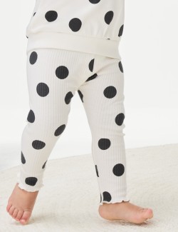 2pc Cotton Rich Spot Hooded Outfit (0-3 Yrs)