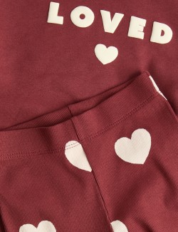 2 Piece Cotton Rich Loved Sweat Outfit (2-8 Yrs)