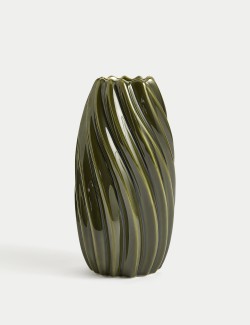 Small Reactive Glaze Ceramic Cylinder Vase