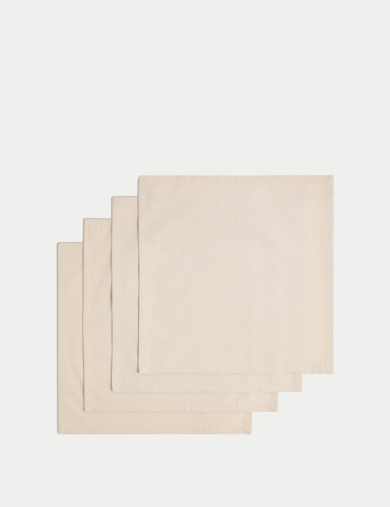 Set of 4 Pure Cotton Napkins