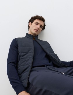 Regular Fit Cotton Rich Hybrid Gilet