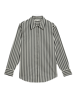 Pure Cotton Striped Collared Shirt