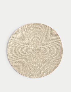 Set of 4 Round Woven Placemats