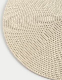 Set of 4 Round Woven Placemats