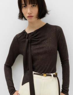 Tie Neck Fastening Top