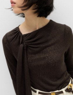 Tie Neck Fastening Top