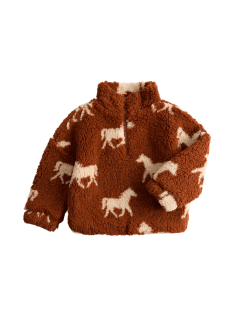 Horse Print Borg Jacket (2-10 Yrs)