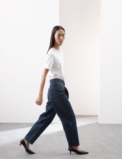 High Waisted Straight Leg Jeans