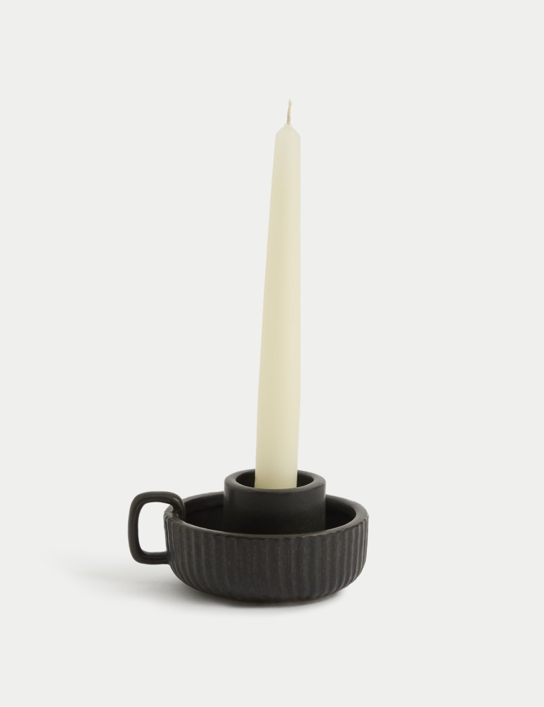 Ridged Tealight & Dinner Candle Holder