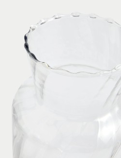 Swirl Ridged Glass Vase