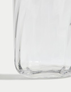 Swirl Ridged Glass Vase