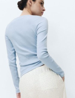 Cotton Rich Polka Dot Henley Pyjama Set