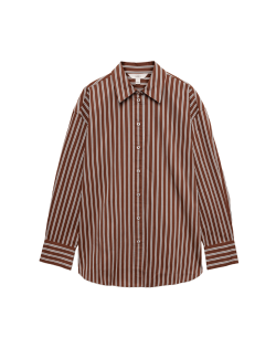 Pure Cotton Oversized Striped Shirt