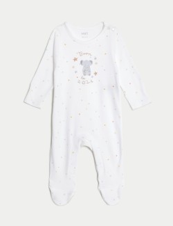 Pure Cotton Born In 2024 Sleepsuit (7lbs-9 Mths)