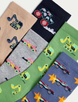 5pk Cotton Rich Transport Socks