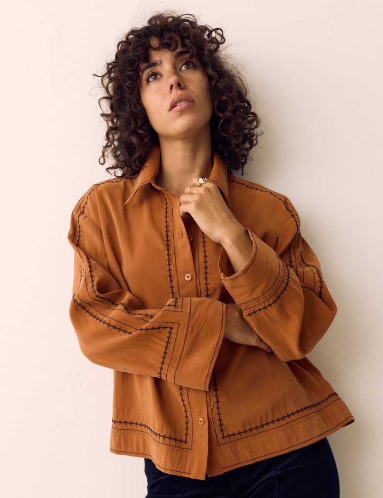 Modal Rich Embroidered Shirt