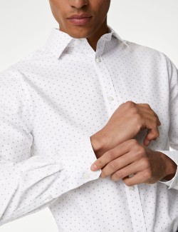 Regular Fit Non Iron Pure Cotton Floral Shirt