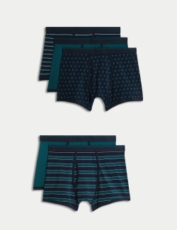 5pk Cotton Rich Cool & Fresh™ Assorted Pattern Trunks