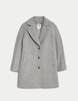 Wool Rich Single Breasted Car Coat