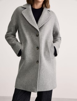 Wool Rich Single Breasted Car Coat