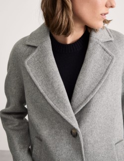 Wool Rich Single Breasted Car Coat