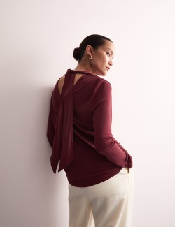 Jersey Drape Neck Top