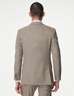 Slim Fit Puppytooth Stretch Suit Jacket