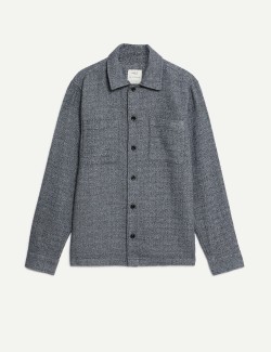 Pure Cotton Textured Overshirt