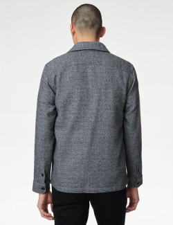 Pure Cotton Textured Overshirt