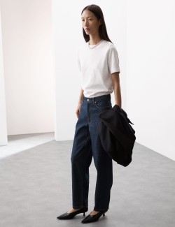 High Waisted Straight Leg Jeans