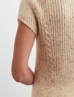 Lambswool Blend Ribbed Knitted Top