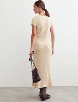 Lambswool Blend Ribbed Knitted Top