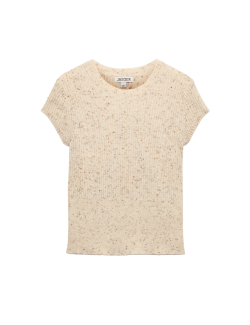 Lambswool Blend Ribbed Knitted Top