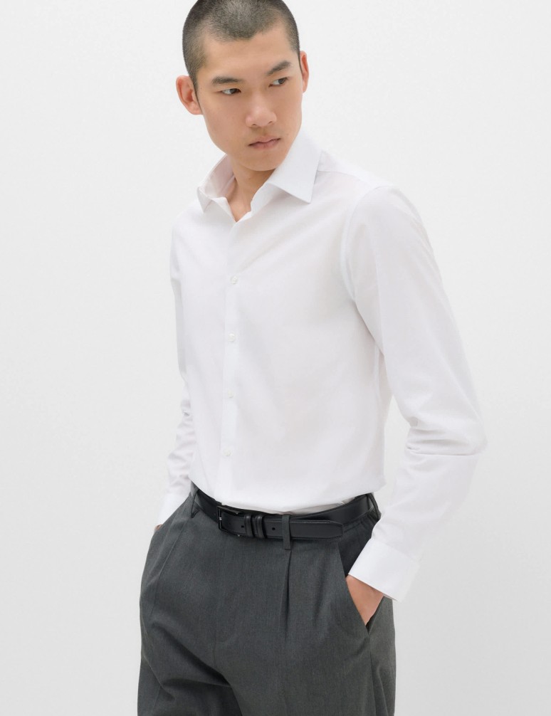 Skinny Fit Non Iron Cotton Blend Shirt