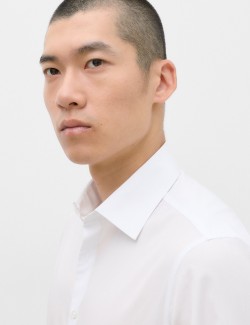 Skinny Fit Non Iron Cotton Blend Shirt