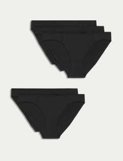 Bikini kalhotky z bavlny a modalu, bez viditelných lemů, 5 ks v balení