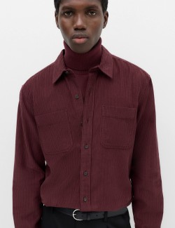 Regular Fit Striped Corduroy Shirt