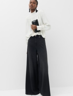Lyocell™ Blend Wide Palazzo Leg Jeans
