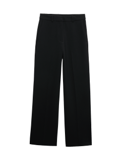Woven Straight Leg Trousers with Stretch