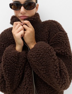 Borg Funnel Neck Jacket