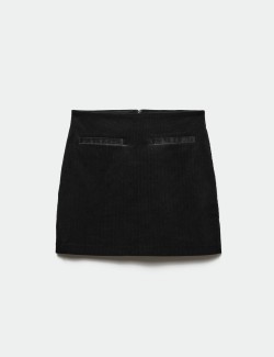 Textured Corduroy Mini Skirt