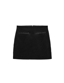 Textured Corduroy Mini Skirt
