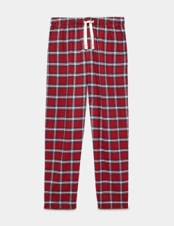 Pure Cotton Checked Pyjama Bottoms