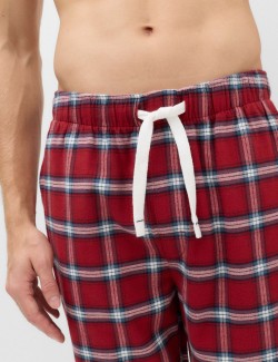 Pure Cotton Checked Pyjama Bottoms