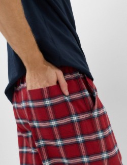 Pure Cotton Checked Pyjama Bottoms
