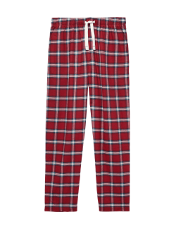 Pure Cotton Checked Pyjama Bottoms
